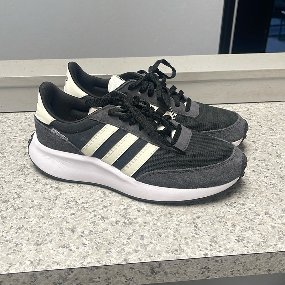 Women's Adidas Black and White Athletic Sneakers